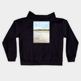 The Towans St Ives Bay Cornwall. Cornish gift Kernow Travel location poster, St Austell Kids Hoodie